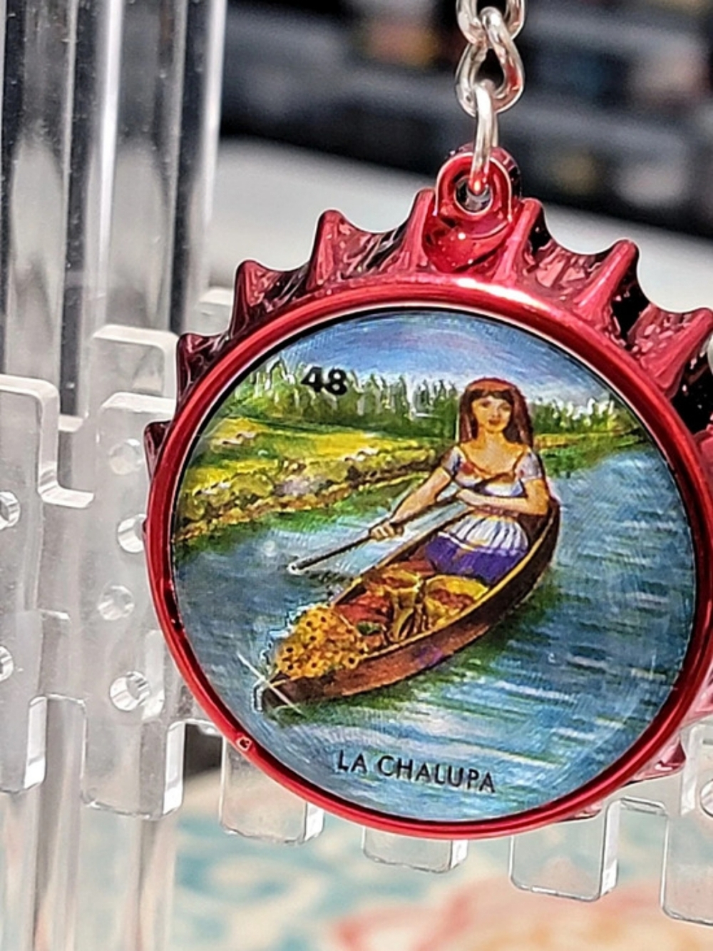 La Chalupa keychain bottle opener Red Bottle Opener Keychain